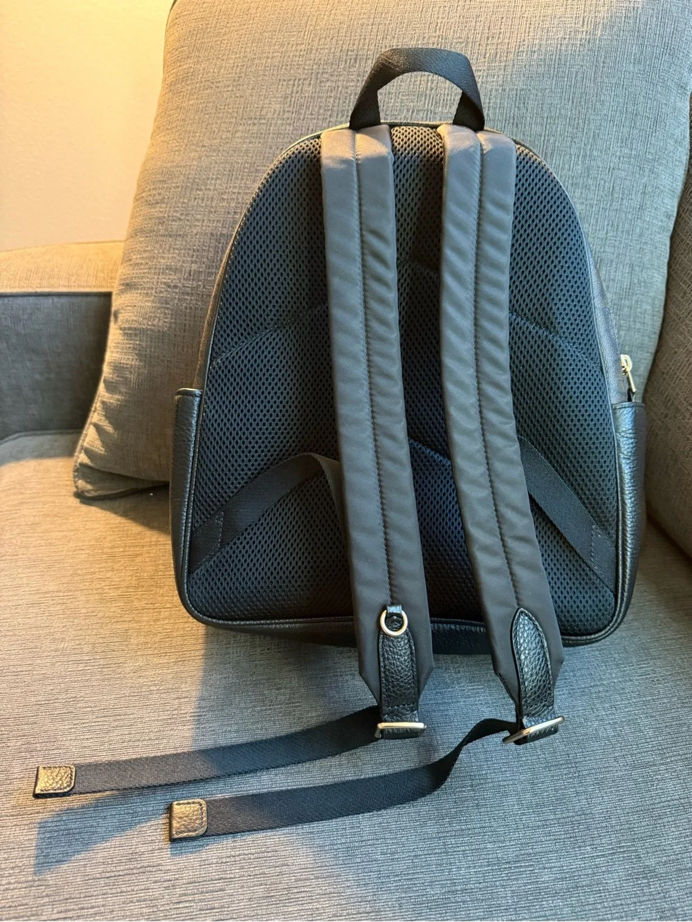 Mini Coach Brown Signature Canvas Backpack with Black Front Pocket